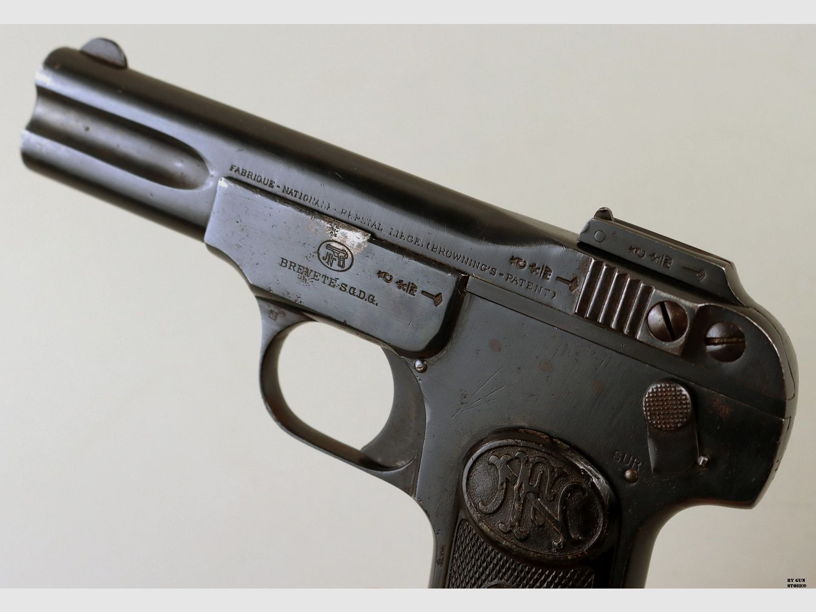 PISTOLE F.N. BROWNING MOD. 1900 CAL. 7,65 MM SERIENNR. 124118, Bild 6 von 7
