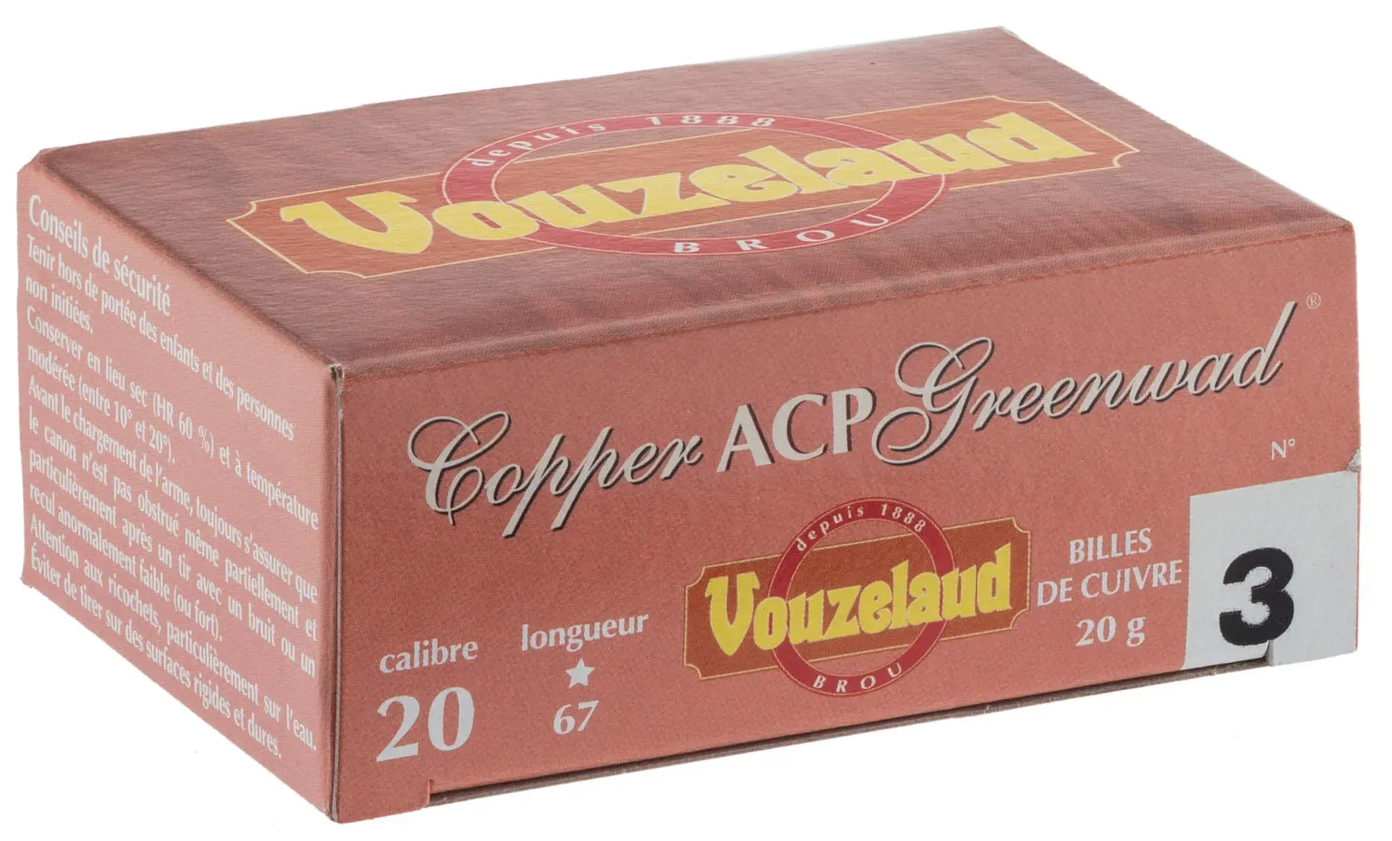 Patronen Vouzelaud Copper Acp Greenwad Kaliber 20/67, Bild 4 von 10