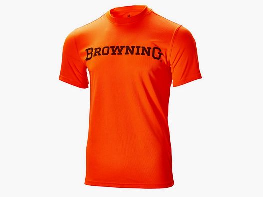 T-shirt Technique Browning Teamspirit Orange Blaze - Respirant - Confort Optimal - Pour Chasse Active