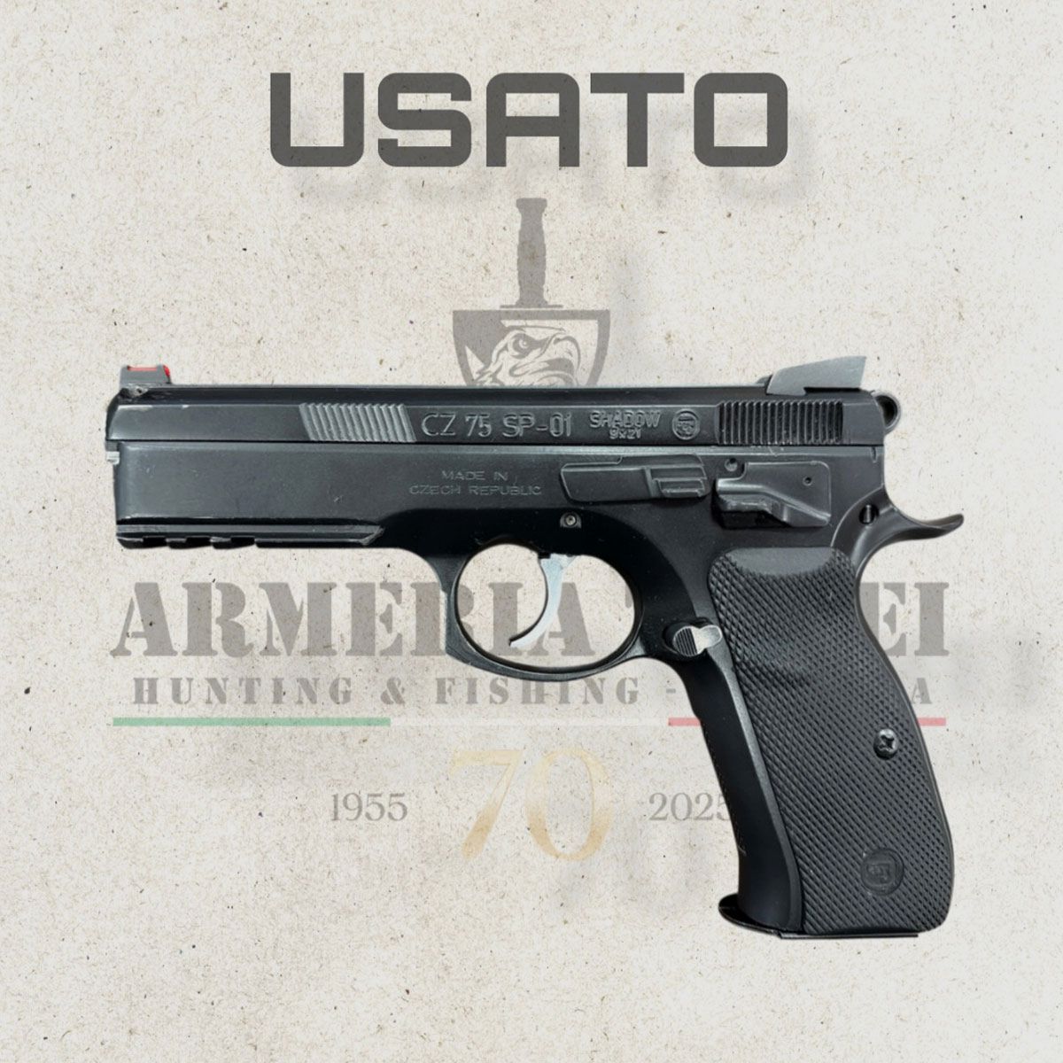 USED – PISTOL – CZ MOD. 75 SP-01 SHADOW cal. 9×21, image 1 of 3