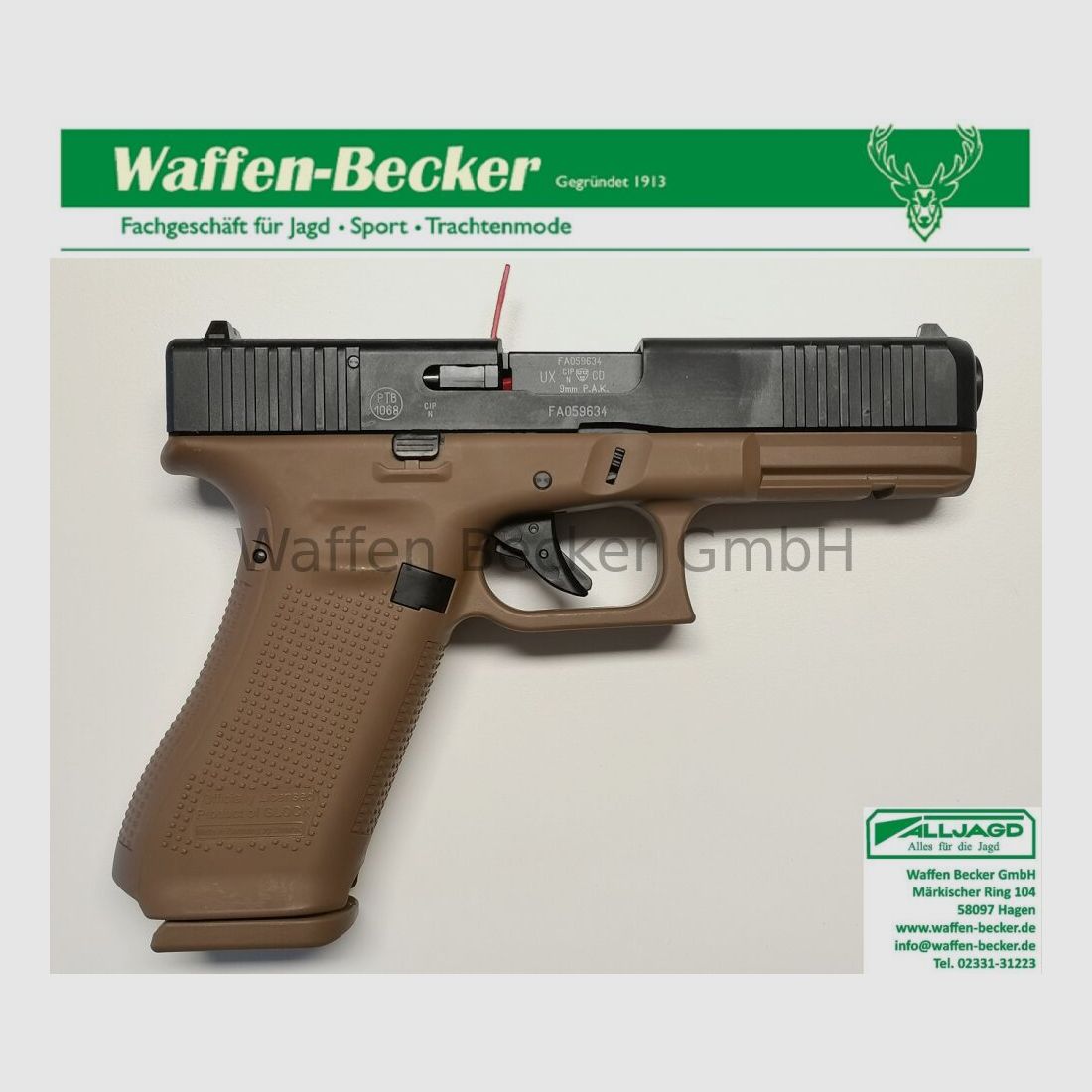 Glock 17 Gen.5, 9mm P.A.K. Black-Coyote French Edition (limitiert!)