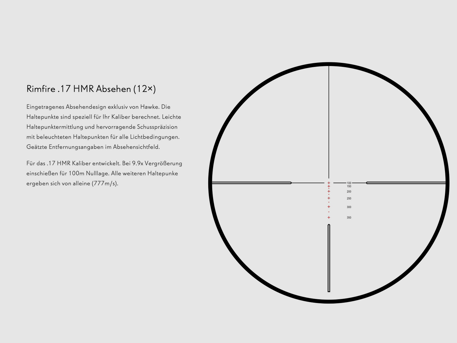 HAWKE 14241 VANTAGE 4-12x40 AO RIMFIRE 17 HMR illuminated reticle scope