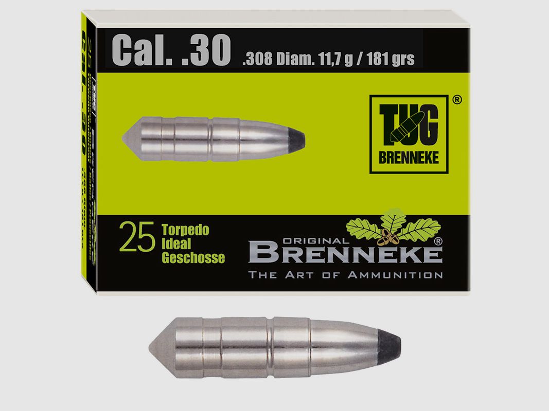 Brenneke Geschoss .30 (.308) TUG 11,7g / 181grs 25 Stück, Bild 1 von 2