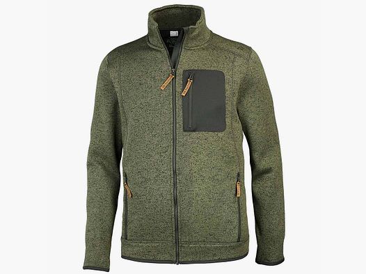 OS Trachten Giacca in Maglia-Fleece con Collo Alto