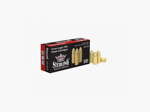 Amunicja 9x19MM Pis 124gr FMJ Sterling