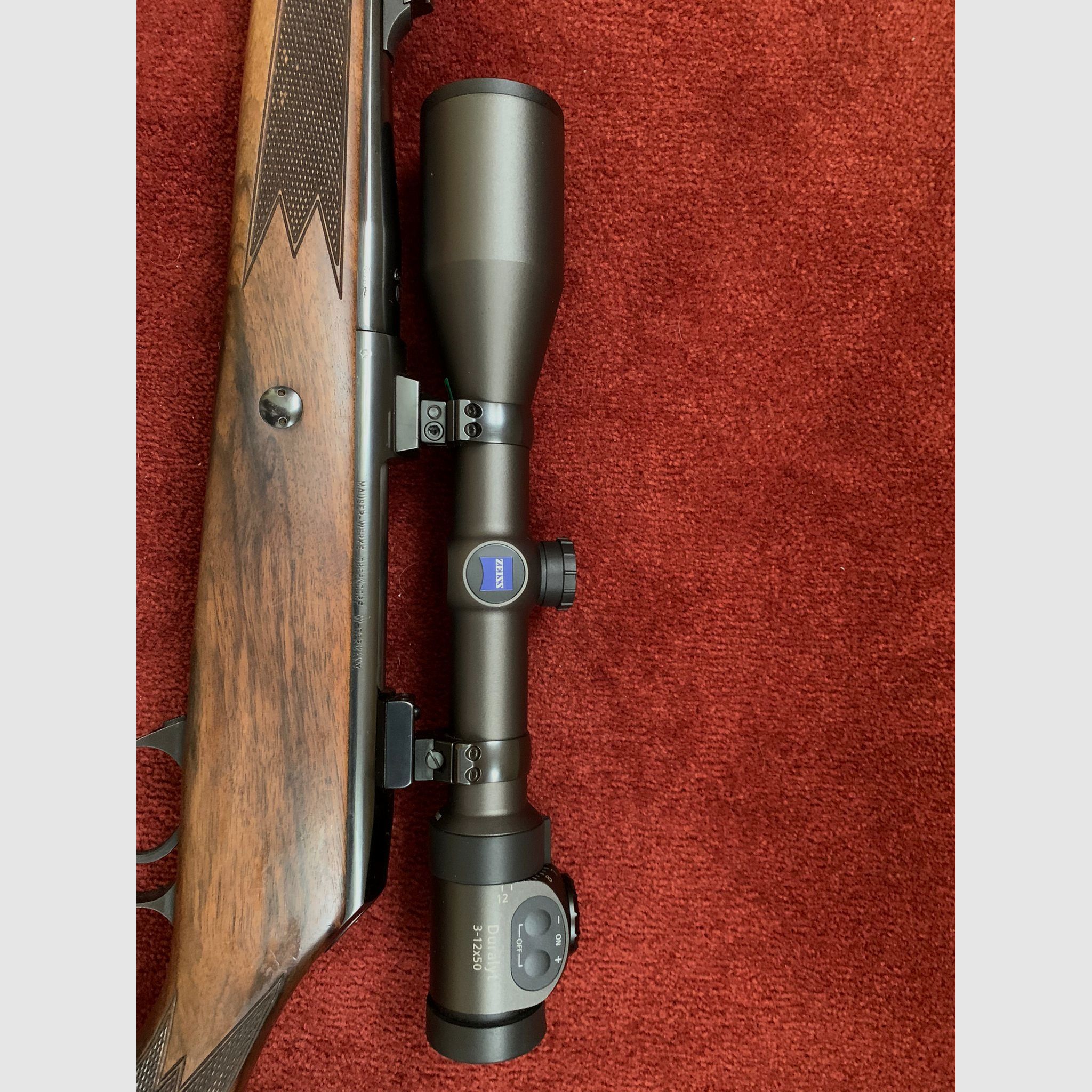 Mauser 225 7x64 / zeiss Duralyt 3-12x50 (Lichtpunkt) mit EAW Schwenkmontage