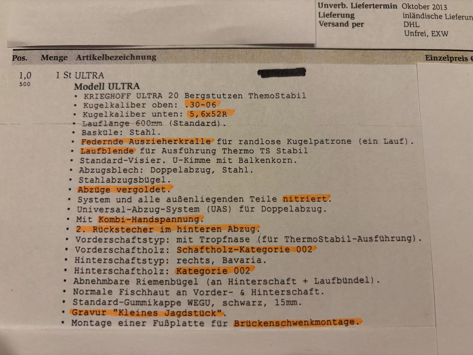 Krieghoff Bergstutzen Ultra 20