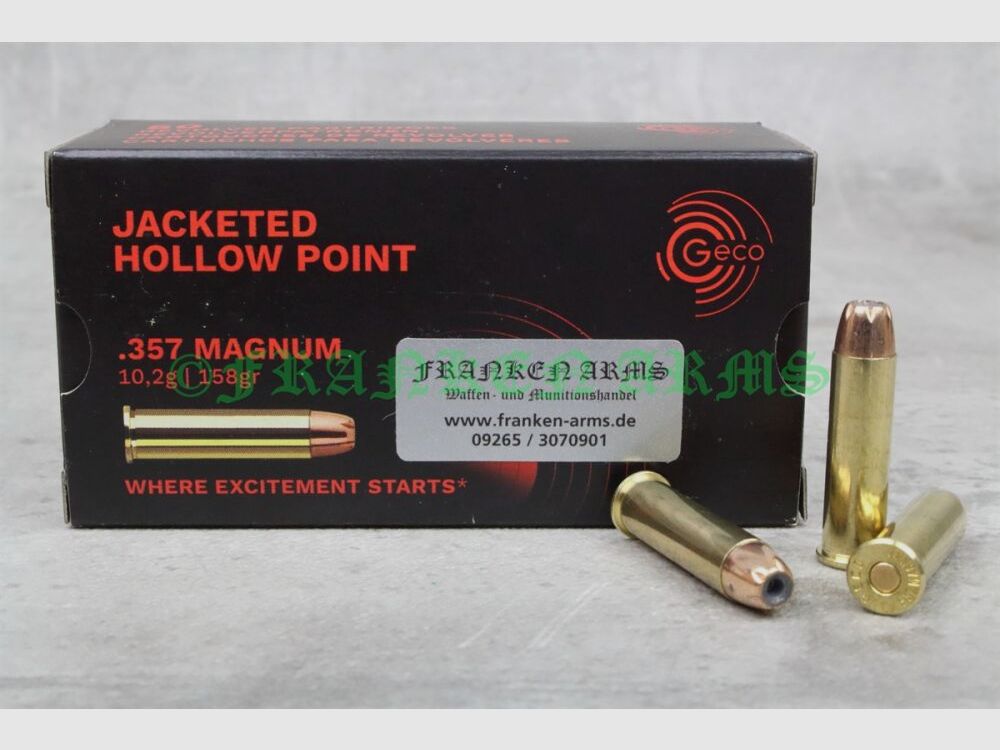 GECO .357 Mag. JHP Hohlspitz 158gr. 10,2g 50 Stück Staffelpreise
