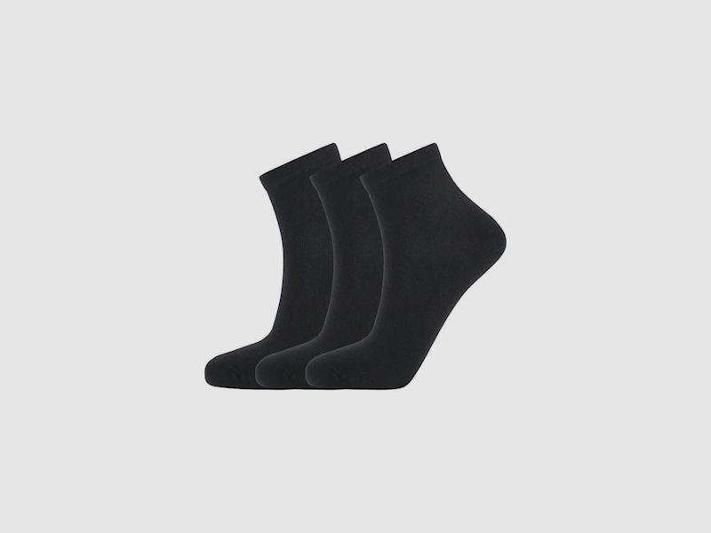Endurance Mallorca Quarter Löparstrumpor Svarta 47-50 - 3-Pack