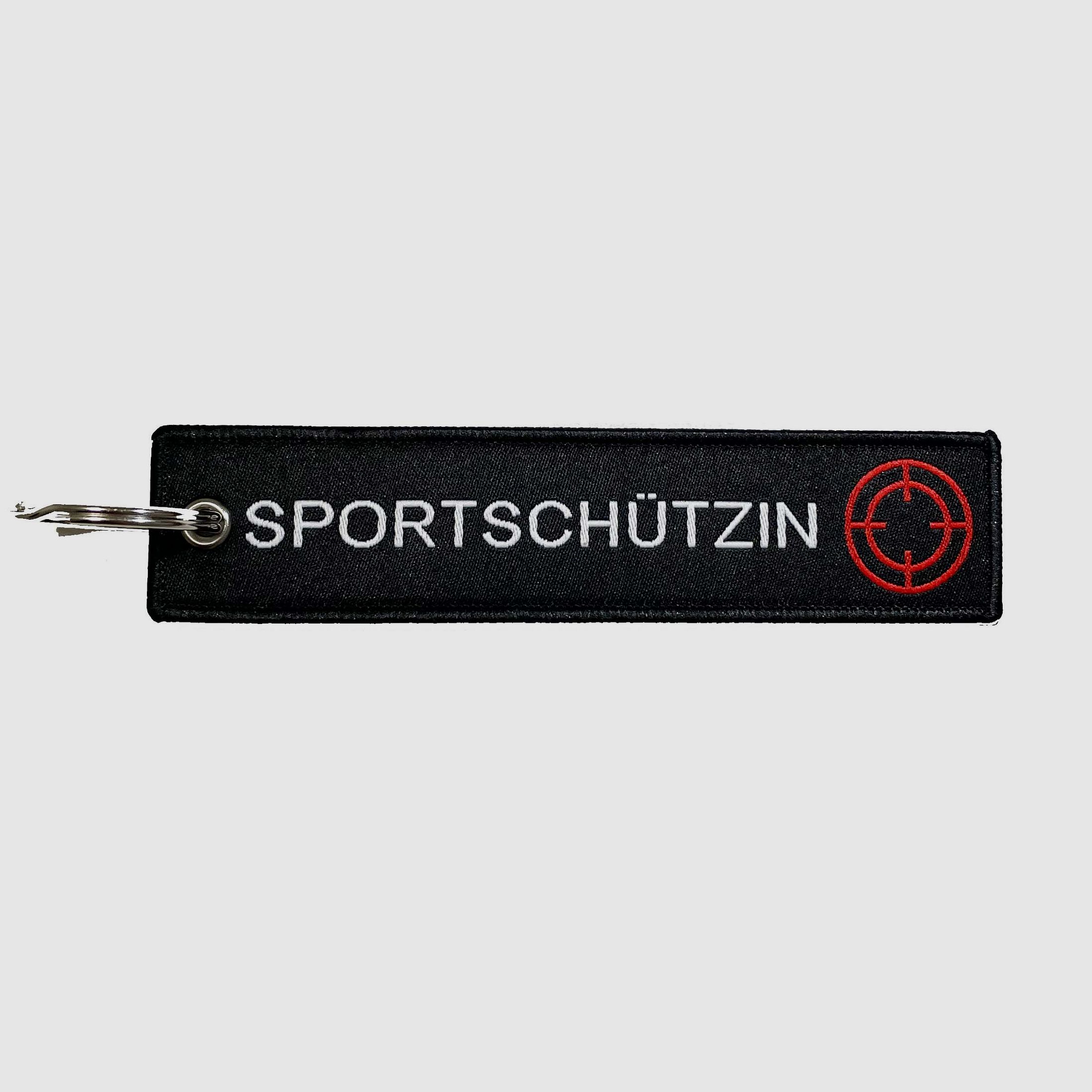 Sportschützin Schlüsselanhänger