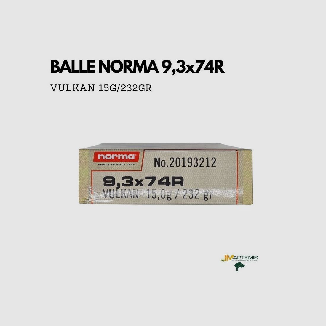 BALLE NORMA 9,3x74R VULKAN 232GR, image 2 sur 3