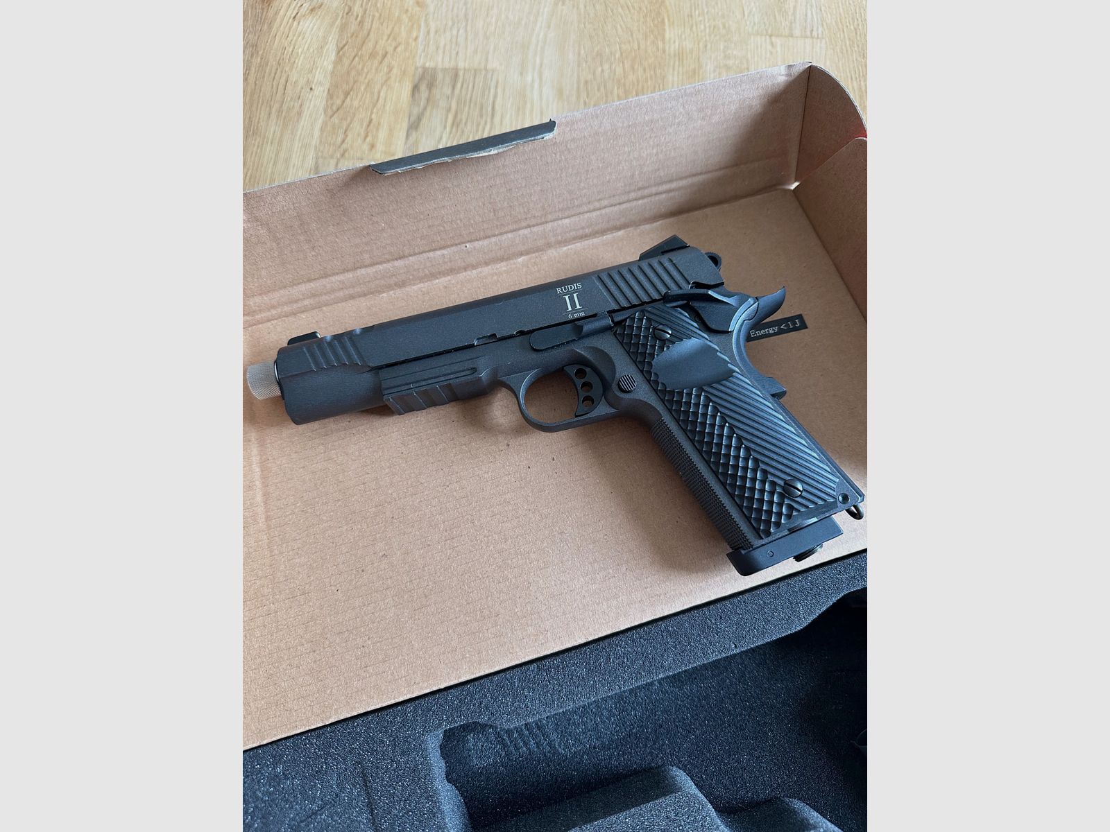 Secutor Rudis Acta non Verba pistola Airsoft 6mm 1Joule, imagen 3 de 8