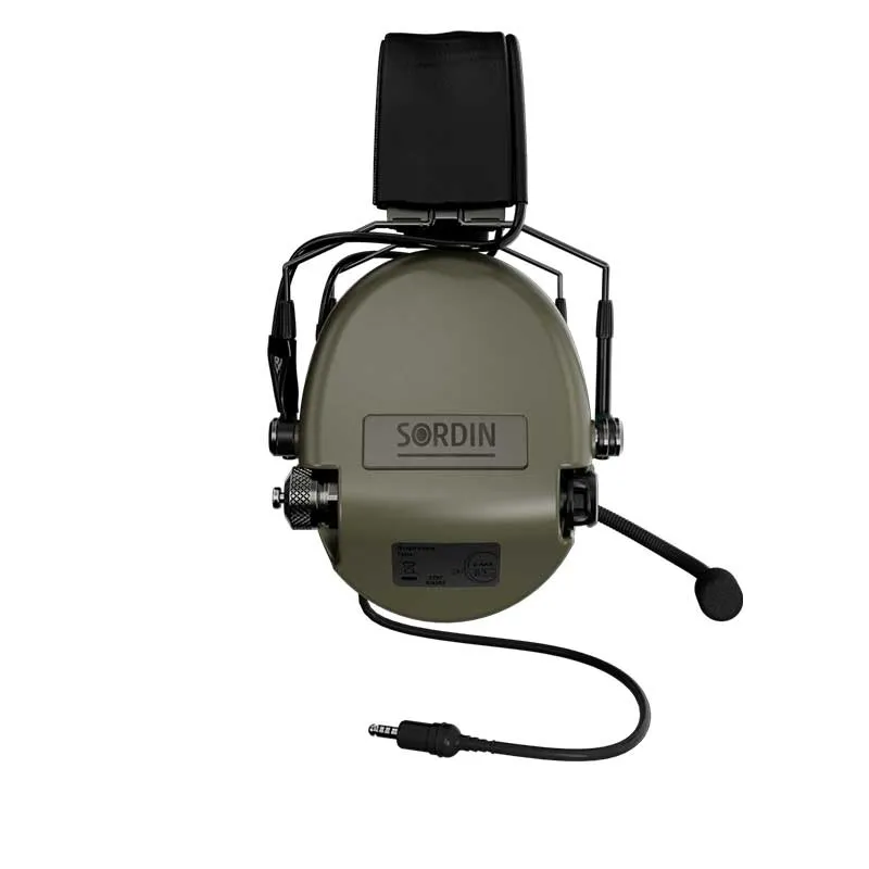 Professional active hearing protection with microphone Sordin Supreme Slim MIL CC Green - 74332-06-S, image 4 of 5