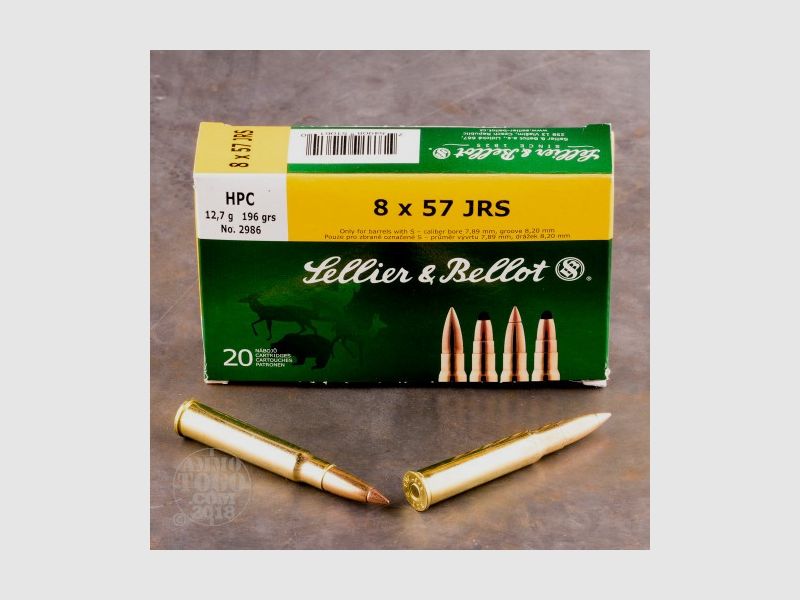 CAL. 8X57 JRS SELLIER & BELLOT HPC 196 GRANI confezione 20 Pz., immagine 1 di 39