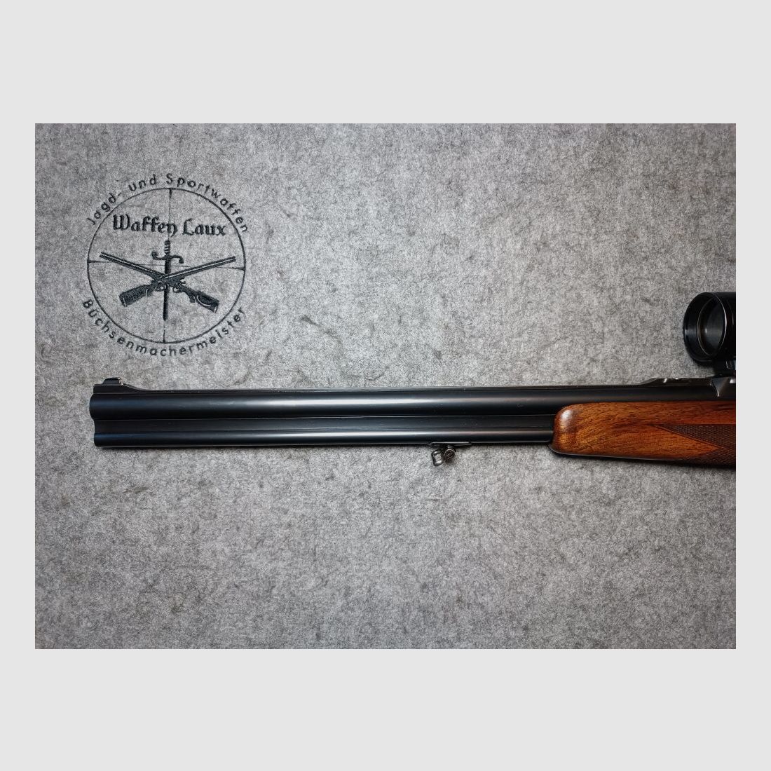 Escopeta de doble cañón Meuter Solingen similar al modelo Heym 55 con mira 6x42