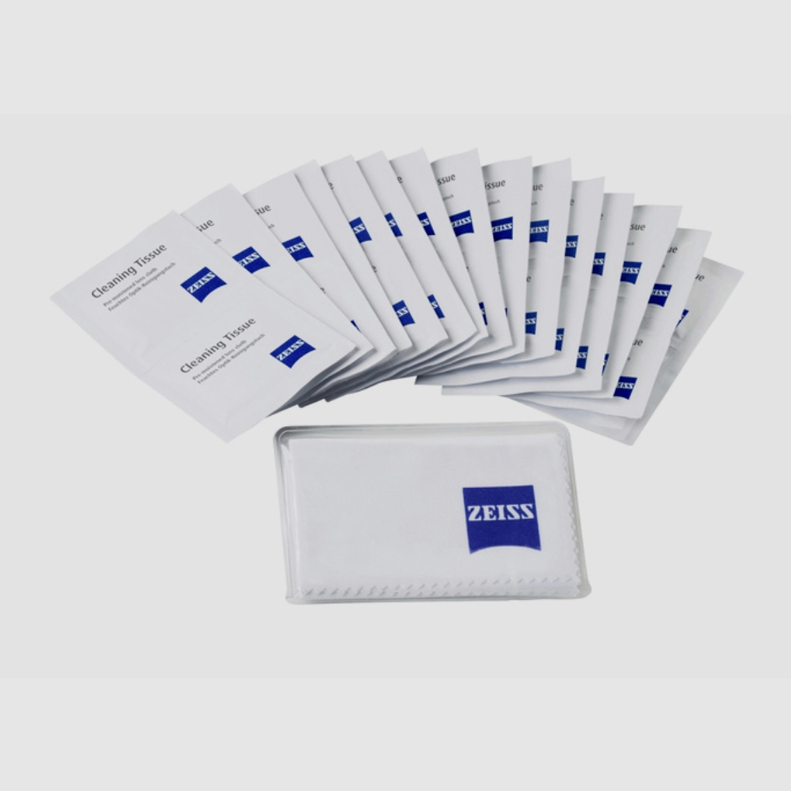 Zeiss 000000-2096-687 Microvezel reinigingsdoek (18cm x 18cm) met 20 vochtige doekjes