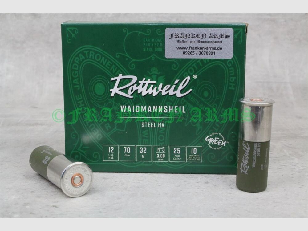 Rottweil Waidmannsheil Steel HV 12/70 3,0mm 10 stuks