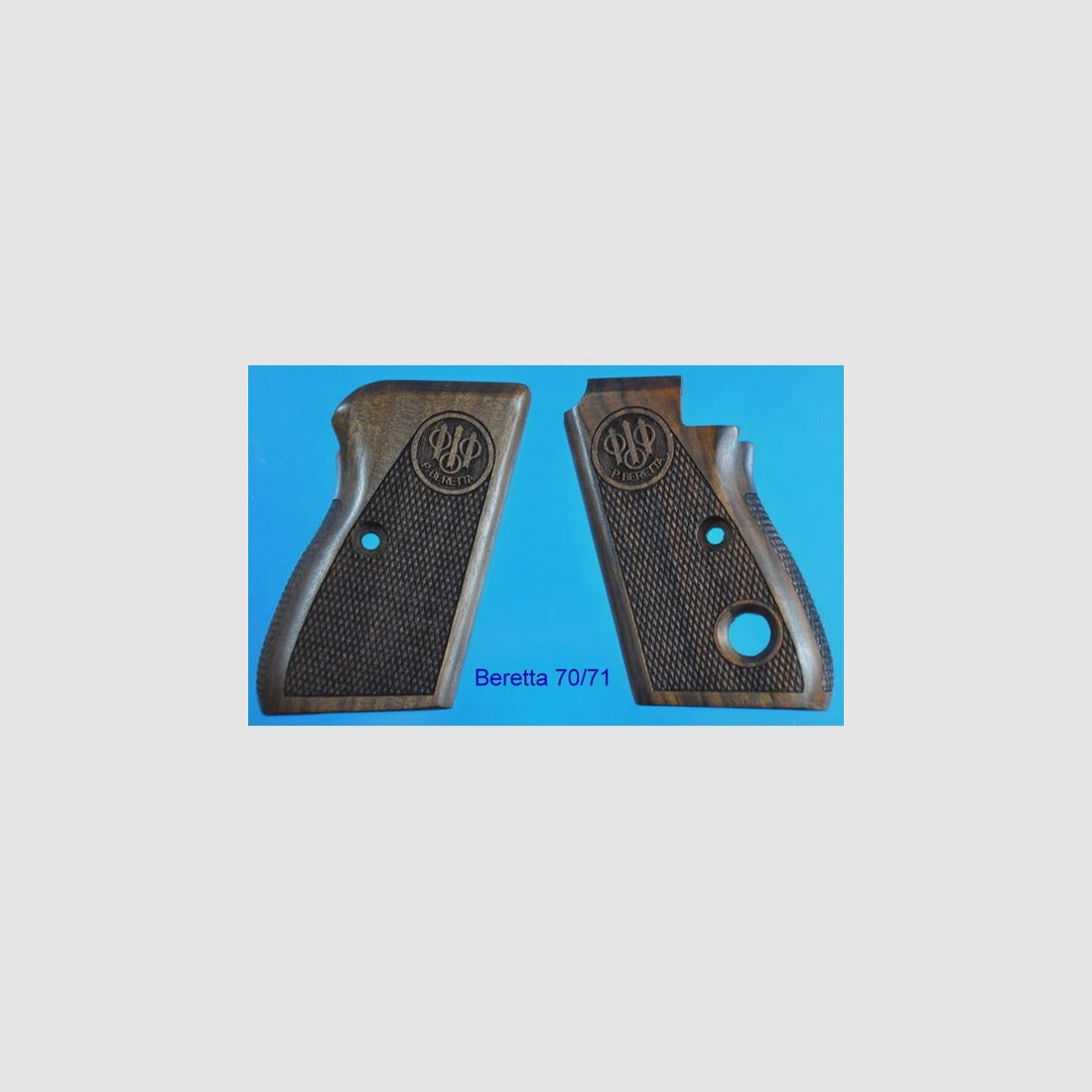 Nussbaum-Griffschalen für Pistole Beretta Mod. 70 und 71