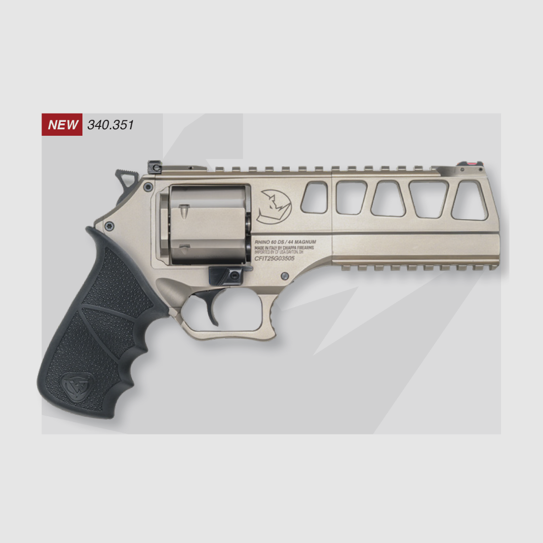 Chiappa Rhino 60DS .44 Magnum Revolver Nickel