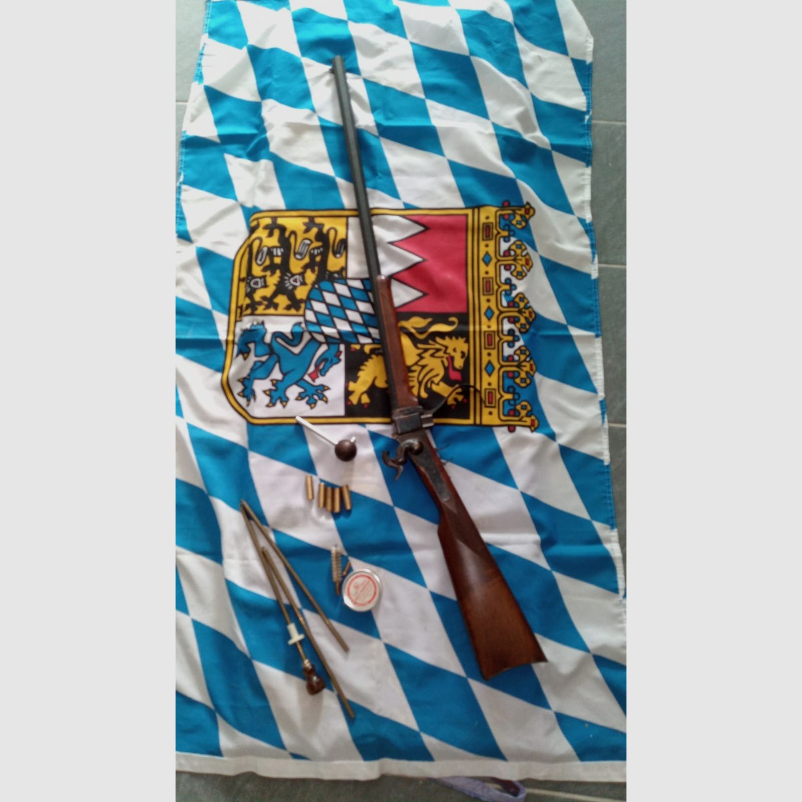 Pedersoli Perkussions-Hinterladergewehr Sharps Mod. 1859 Sniper 30" Kal.45/70 Perk. Länge: ca. 118cm Lauflänge: ca. 74,5cm, Gewicht: ca. 4,5kg