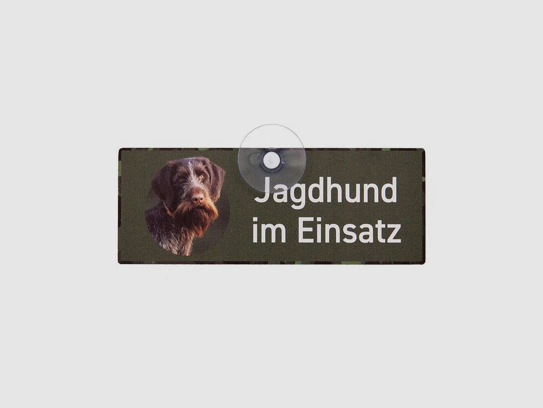 Wilde Hilde Autoschild mit Saugnapf - Hundeführer mit verschiedenen Motiven