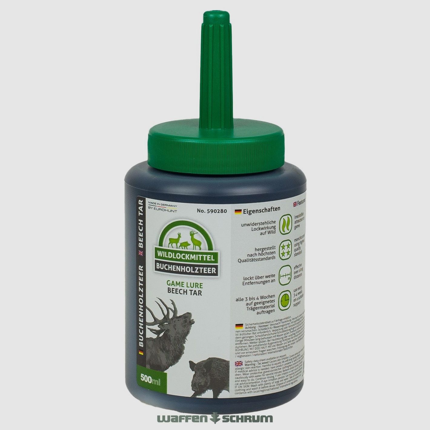 Eurohunt Buchenholzteer 500ml mit Pinsel