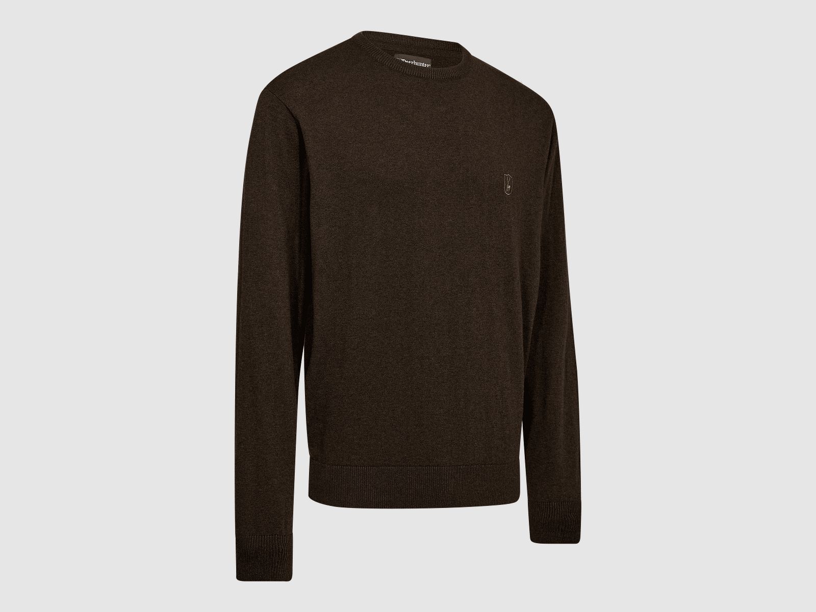 Deerhunter Harrington O-neck Knit Brown melange XL