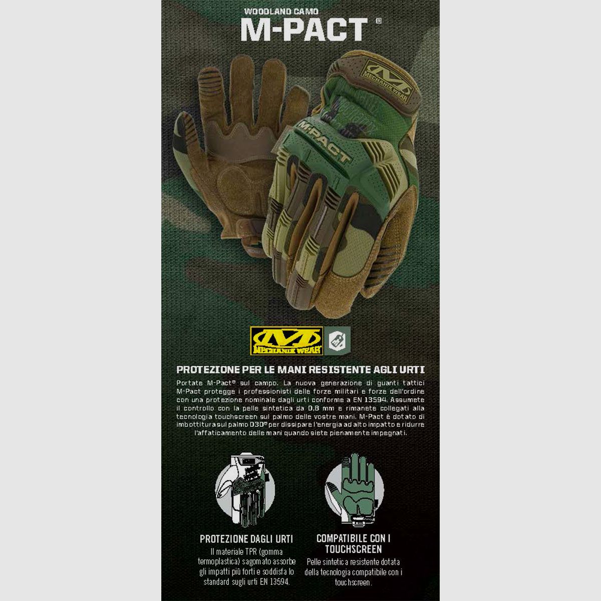 MECHANIX WEAR – M-PACT® IMPACT PROTECTION Woodland Camo, image 3 of 9