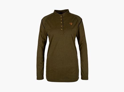 Hubertus Funktionsshirt mit Knopfleiste Oliv
