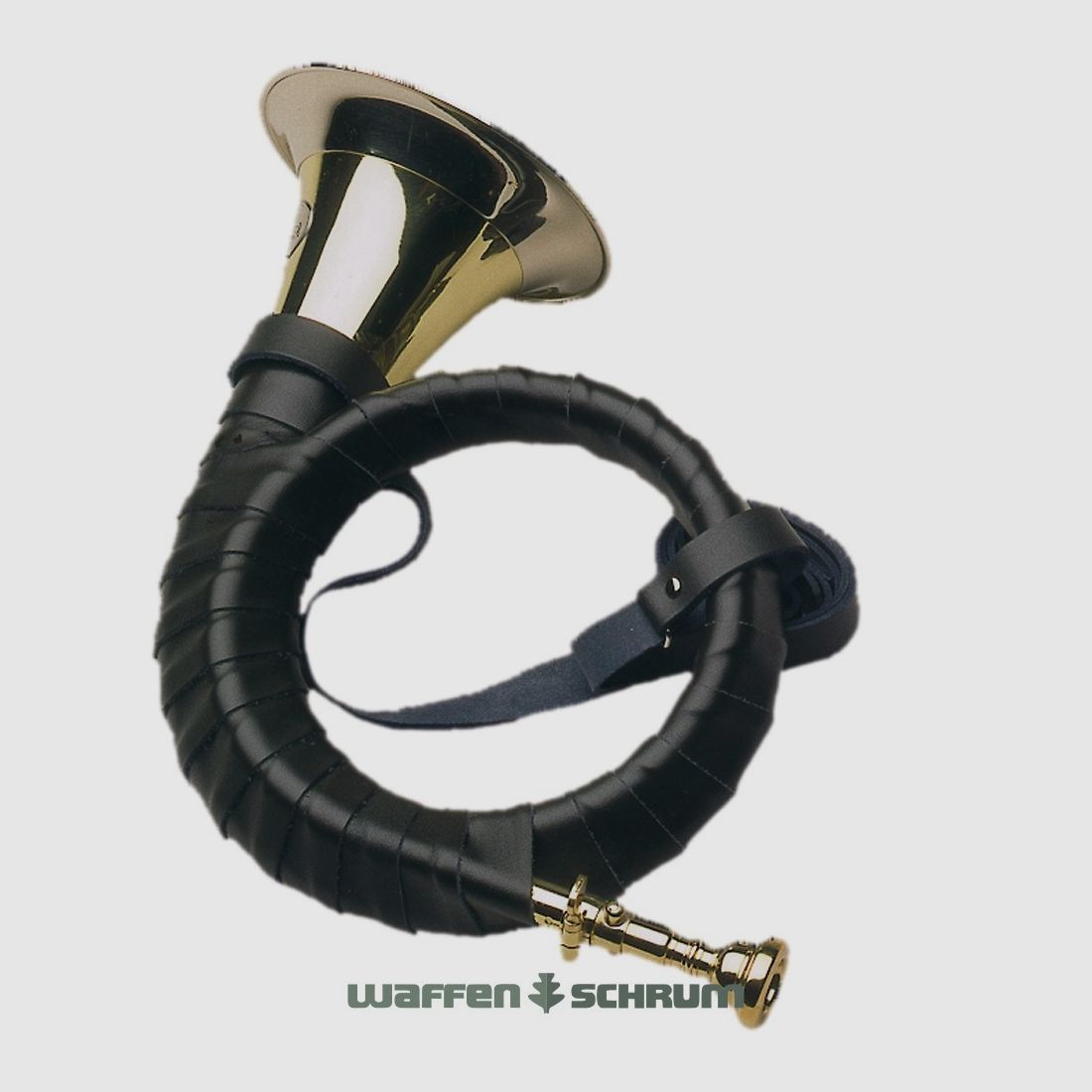 Dotzauer Fürst-Plesshorn B 2-windig tuning - mouthpiece green wrapping - leather carrying strap