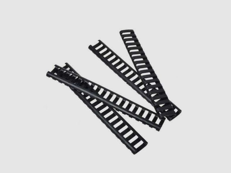 PANNEAUX EN CAOUTCHOUC POUR COUVERTURE DE RAIL – COUVERTURE DE RAIL EN ÉCHELLE – NOIR 4PCS, image 2 sur 4