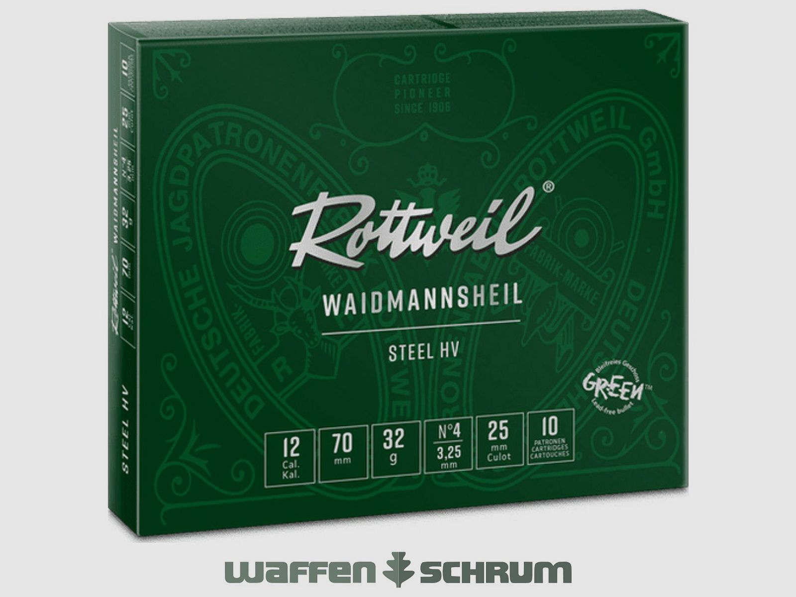 Rottweil Waidmannsheil Steel HV 12/70 3,2mm - 32g