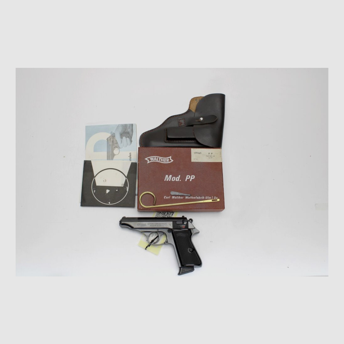 Pistola Walther Mod. PP inclusa 2a rivista scatola e immagine di prova 7,65 mm Browning
