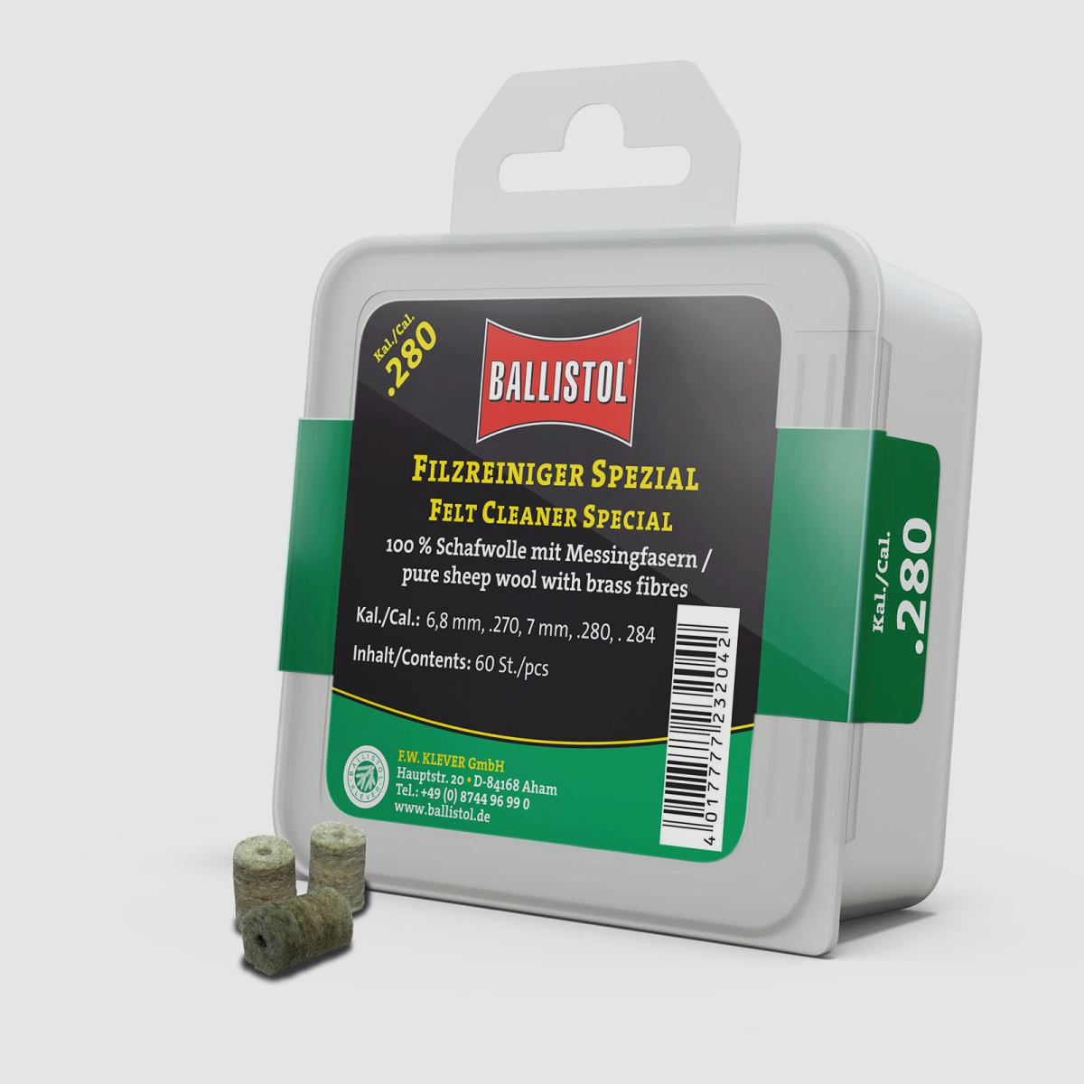 Ballistol Nettoyant en Feutre Spécial / 60 pcs. / Cal. .280