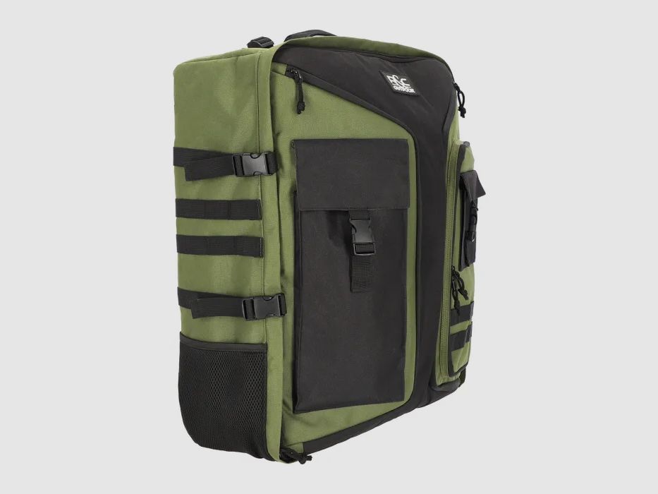 Multifunktions-Rucksack / Armbrust - Transporttasche - ca. 80 Liter - Oliv/Schwarz