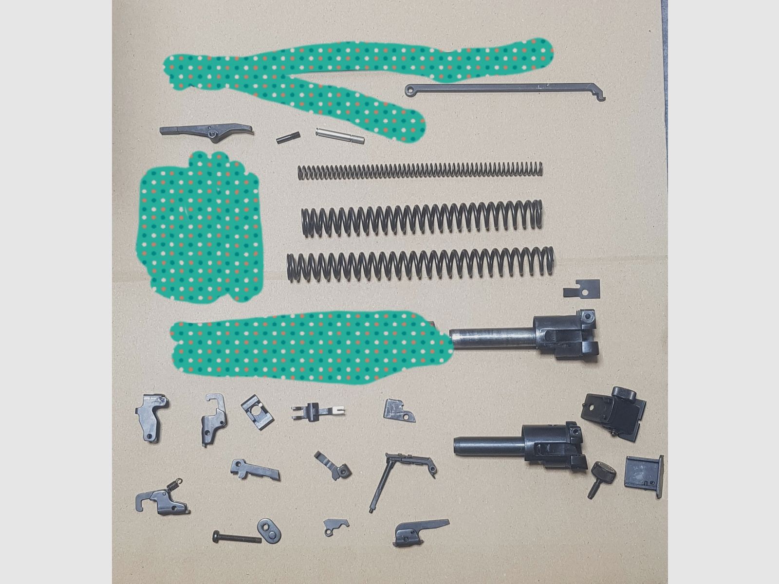 Ersatzteile Feinwerkbau FWB LP65 LP80 Triebschraube Kolben Feder Anleitung Spannhebel Federlager Visier usw. siehe Foto Preis ab:, Bild 1 von 2