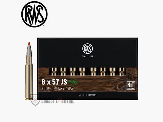 20 Munitions RWS cal 8X57 JS 160gr HIT