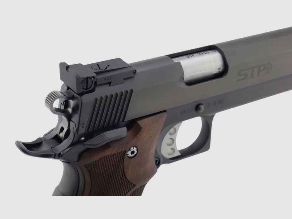STP TM 9 BOMAR 6.0 Pistola Match Longslide Hecha en Alemania con empuñadura Nill