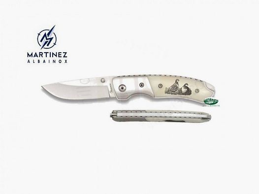 ALBAINOX Messer mit geätztem Knochengriff