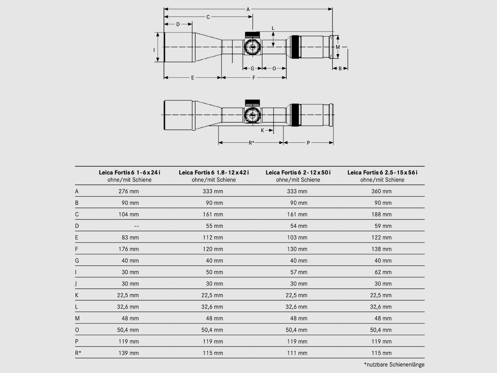 Leica 500-54 Fortis 6 1,8-12x42i L-4a luneta bez szyny