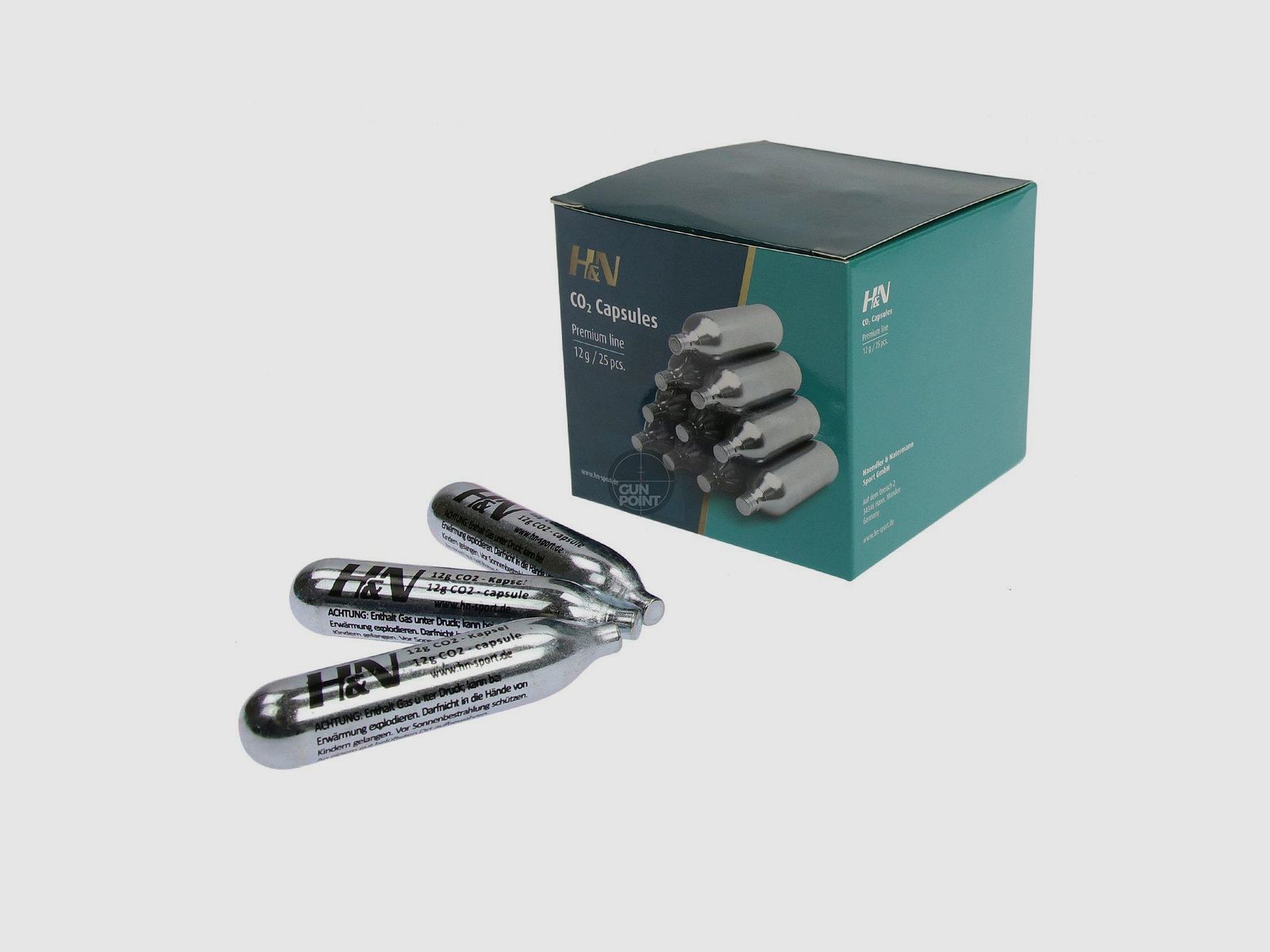 H&N CO2 capsules 12g - pack of 25