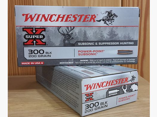WINCHESTER MUNITION KAL. 300 BLK SUBSONIC 200 GR POWER POINT