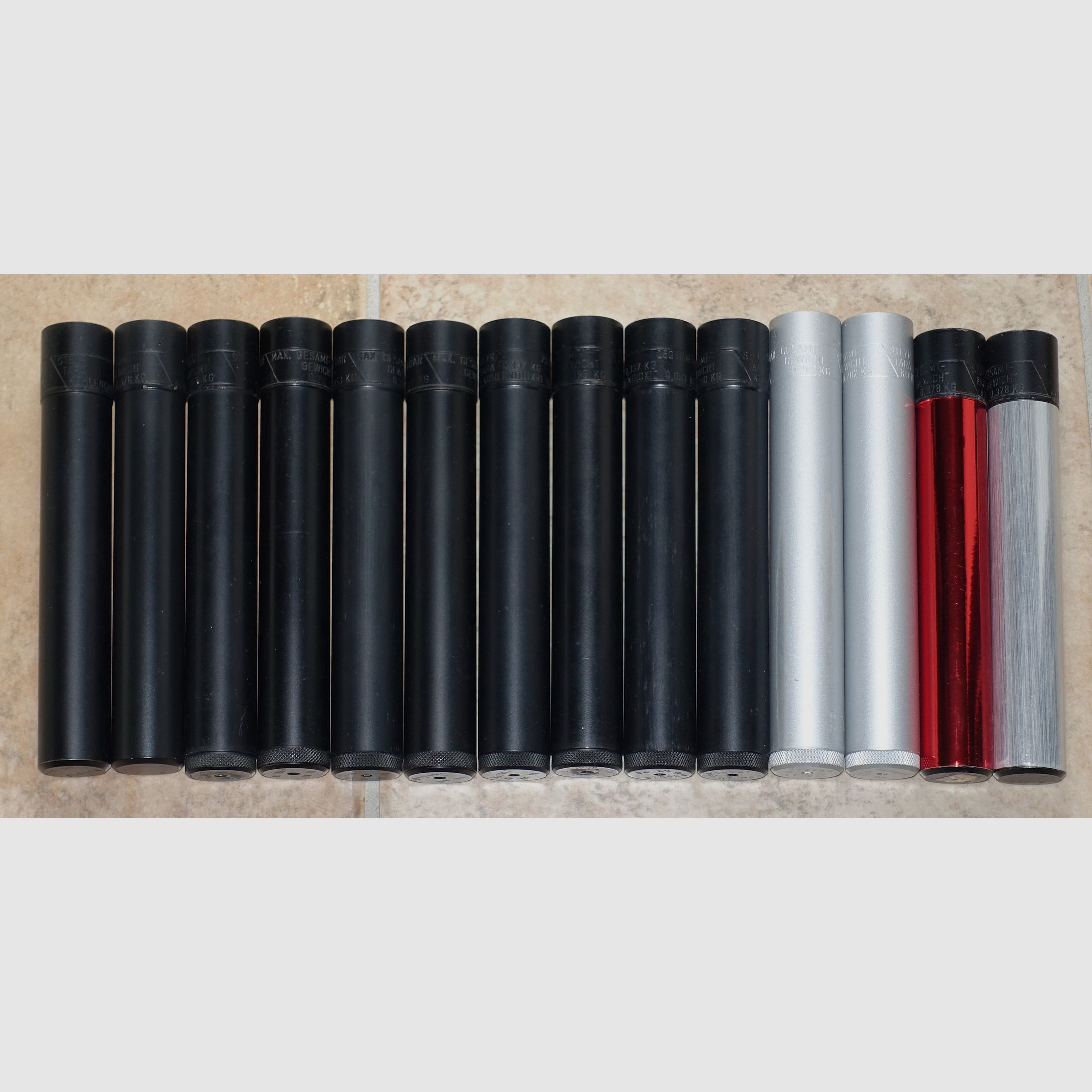 Steyr patronen 14 stuks + vuladapter, Steyr CO2 aansluiting, veer en ontluchtingsschroef