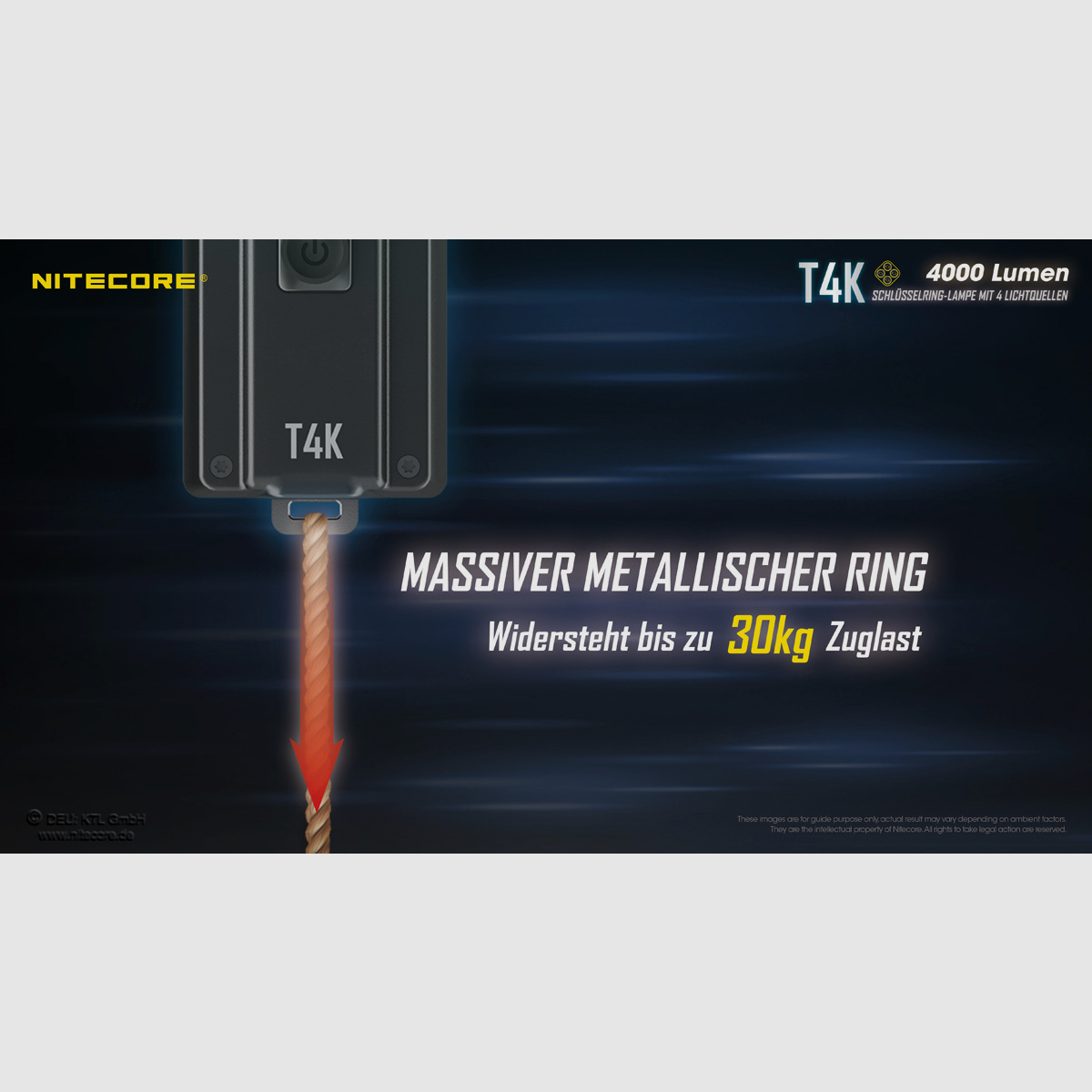 Nitecore T4K LED Taschenlampe 4000 Lumen