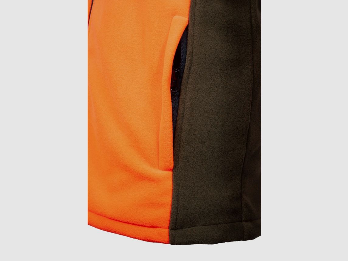 Signal Fleecejacke - orange/grün