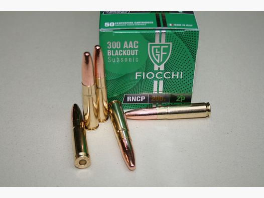 Munitions Fiocchi 300 AAC Blackout 200 grains FMJ SUB (boite de 50)