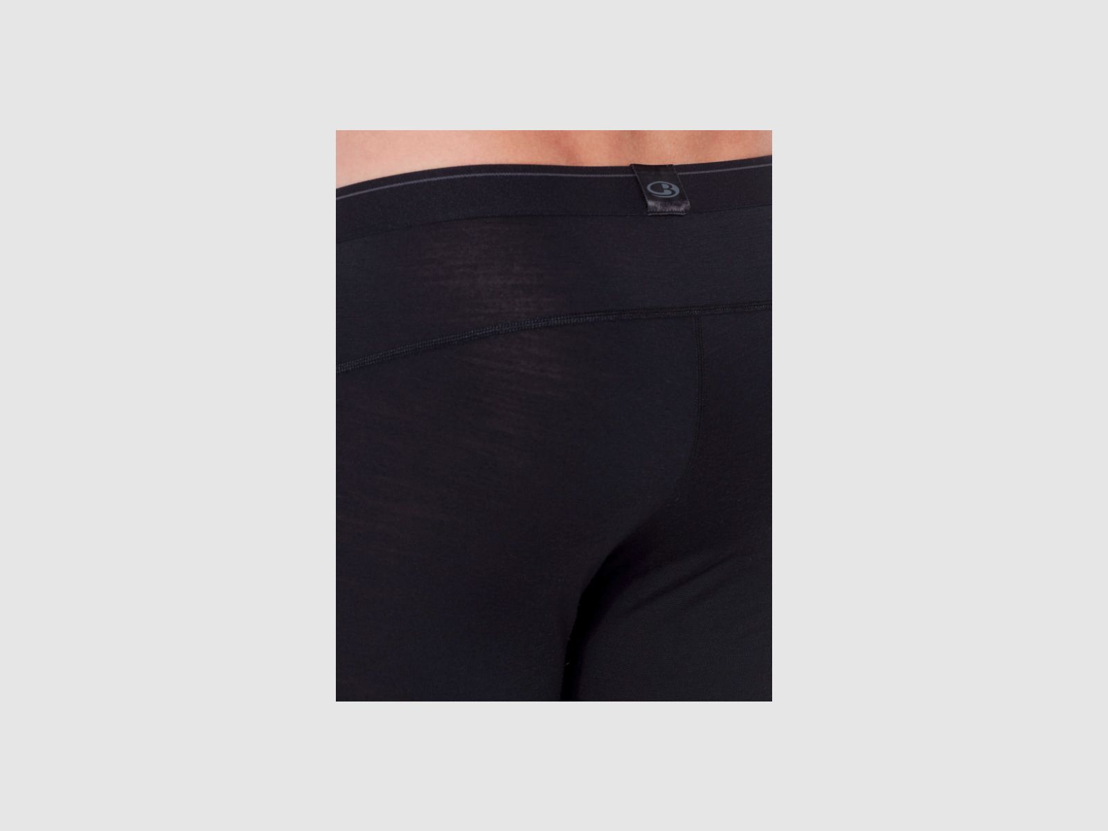 Leggings ICEBREAKER Merino 200 Oasis con abertura para hombre negro