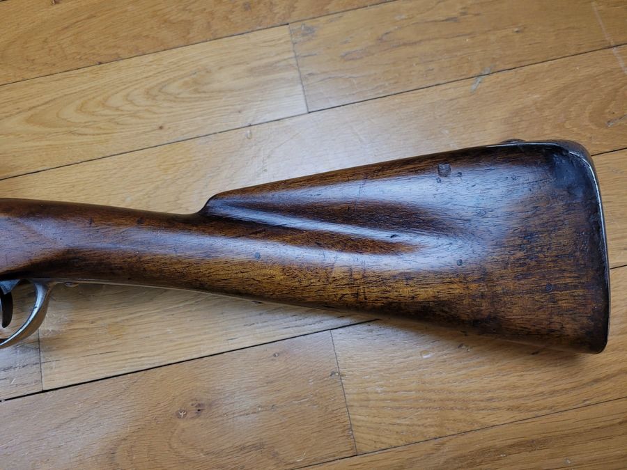 Seltenes französisches Infanteriegewehr 1763 / 1766 – komplett und sehr nah an seinem Originalzustand – Schaft in „Viertelvache“ und Originalholz – Sehr schöne konforme Schloss – Alle Originalschrauben – um 1770 – Regierungszeit von Ludwig XV – 144 cm – Seltenheitszustand!, Bild 11 von 26