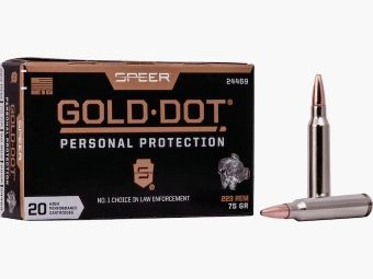 Speer Gold Dot Protección Personal .223 Rem. 75GR GDSP 20 cartuchos