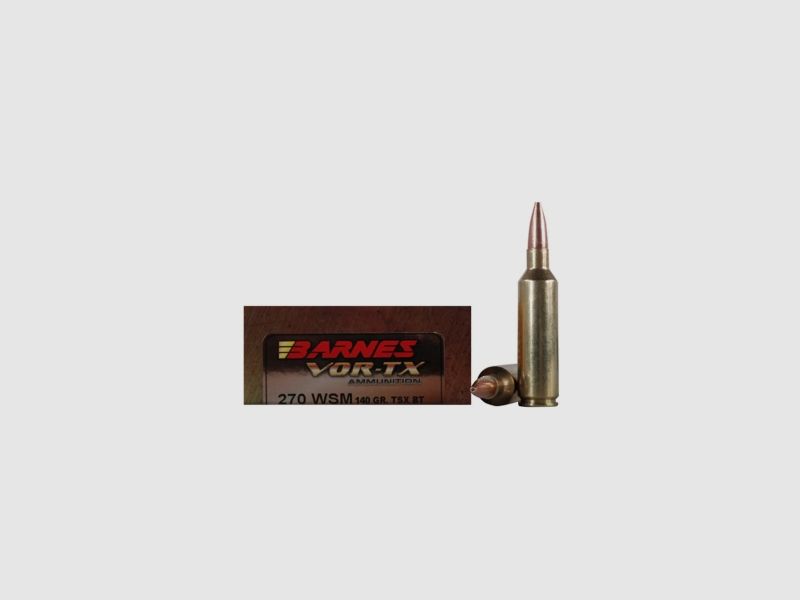 Barnes VOR-TX .270 WSM 140GR TSX Boat Tail 20 cartridges